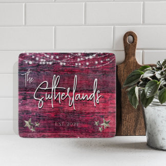 Rustikales Rotholz nach Jahrgang Schneidebrett