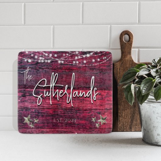 Rustikales Rotholz nach Jahrgang Schneidebrett