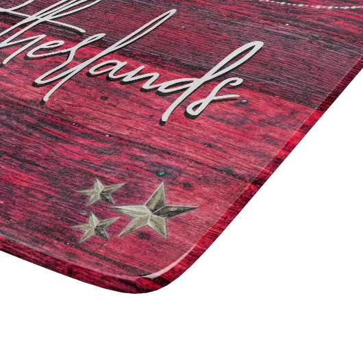 Rustikales Rotholz nach Jahrgang Schneidebrett (Ecke)