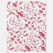 Rustikales Rotkopfbeer-Holzmuster Fleecedecke (Vorderseite)