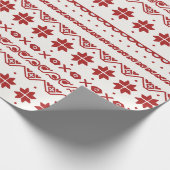 Rustikales Rotwein-Muster-Papier Geschenkpapier (Ecke)