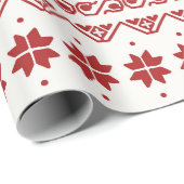 Rustikales Rotwein-Muster-Papier Geschenkpapier (Rolleneckpunkt)