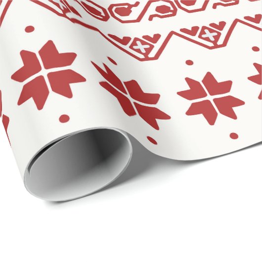 Rustikales Rotwein-Muster-Papier Geschenkpapier (Rolleneckpunkt)