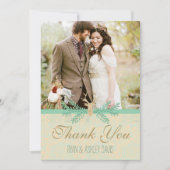 Rustikales Rotwild-Geweih DANKEN IHNEN, Dankeskarte (Vorderseite)