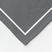 Rustikales Rotwild-Geweih-Monogramm-Grau Fleecedecke (Ecke)