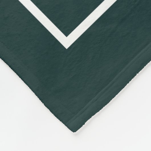 Rustikales Rotwild-Geweih-Monogramm-Kiefern-Grün Fleecedecke (Ecke)