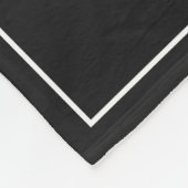 Rustikales Rotwild-Geweih-Monogramm-Schwarzes Fleecedecke (Ecke)