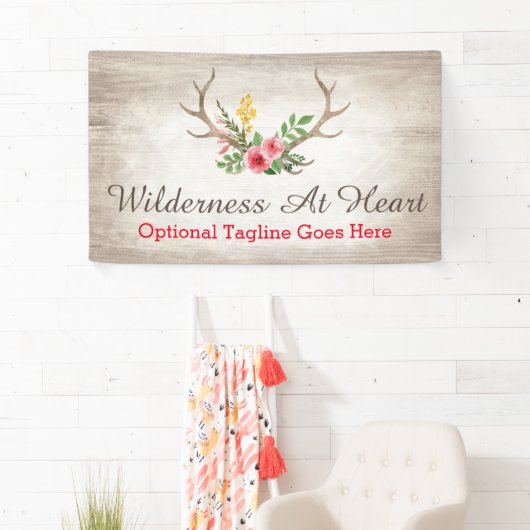 Rustikales Rotwild-GeweihBohemisches Banner (Insitu)