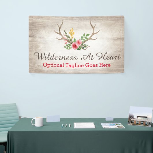 Rustikales Rotwild-GeweihBohemisches Banner (Messeveranstaltung)