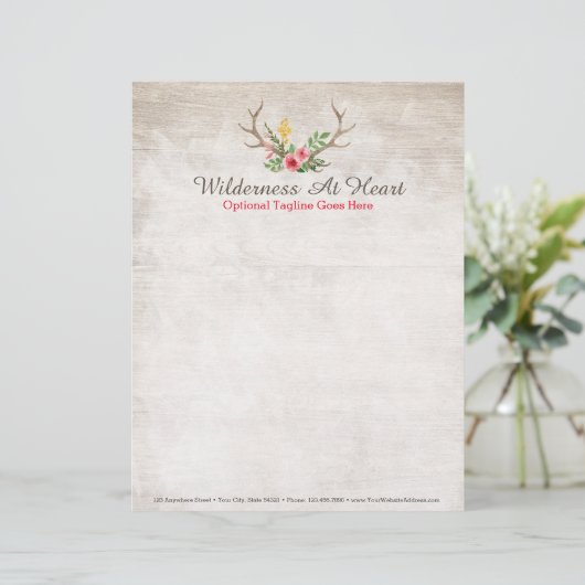 Rustikales Rotwild-GeweihBohemisches Briefbogen (Stehend Vorderseite)