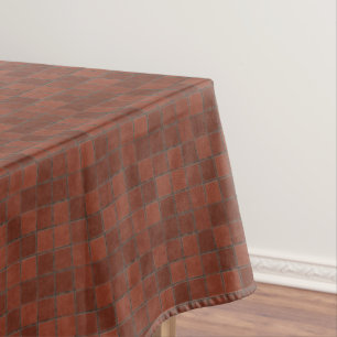Rustikales Rotziegelmuster Tischdecke