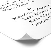 Rustikales Roush Burgundy Alphabetisches Seekarte Poster (Ecke)