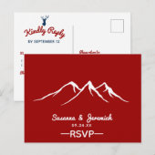Rustikales RSVP Einladungspostkarte (Vorne/Hinten)