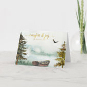 Rustikales Ruderboot Weihnachten (Vorderseite)