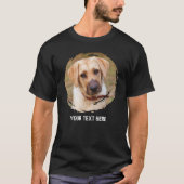 Rustikales rundes Foto und Text T-Shirt (Vorderseite)