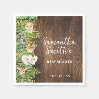 Rustikales Safari Baby Dusche Party Dekoration Serviette