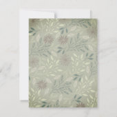 Rustikales Sage-Blätter Blumengoldgold-Brautparty Einladung (Rückseite)