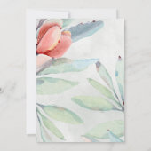 Rustikales Sage Peach Succulent Boho Brautparty Einladung (Rückseite)