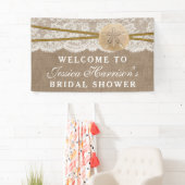 Rustikales Sand Dollar Beach Brautparty Banner (Insitu)
