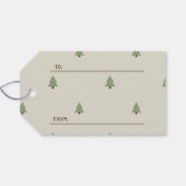 Rustikales Santa Bear Forest Cabin Geschenkmarke Geschenkanhänger (Rückseite Horizontal)