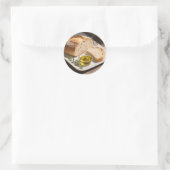 Rustikales Sauerteigbrot Olivenöl Runder Aufkleber (Tasche)