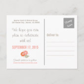 Rustikales Save the Date Foto Ankündigungspostkarte (Rückseite)