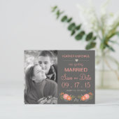 Rustikales Save the Date Foto Ankündigungspostkarte (Stehend Vorderseite)