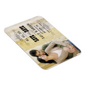 Rustikales Save the Date Foto Magnet (Rechte Seite)