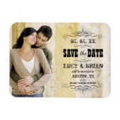 Rustikales Save the Date Foto Magnet (Horizontal)