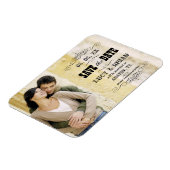 Rustikales Save the Date Foto Magnet (Linke Seite)