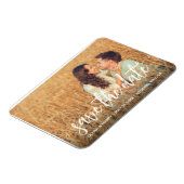 Rustikales Save the Date Foto Magnet (Linke Seite)