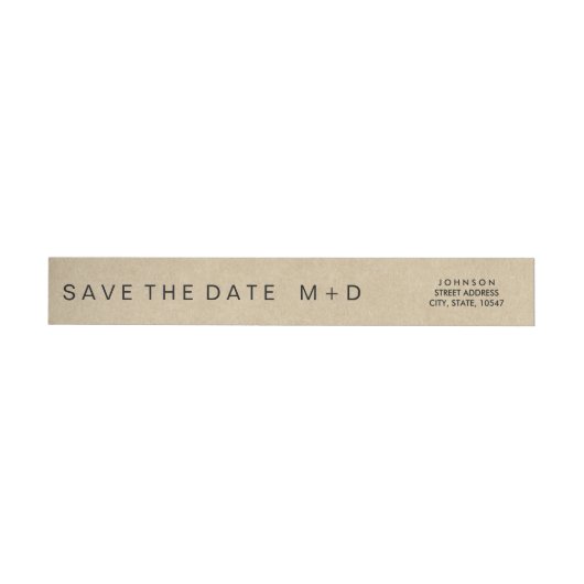 Rustikales Save the Date Hochzeitspaar um Label (Person)
