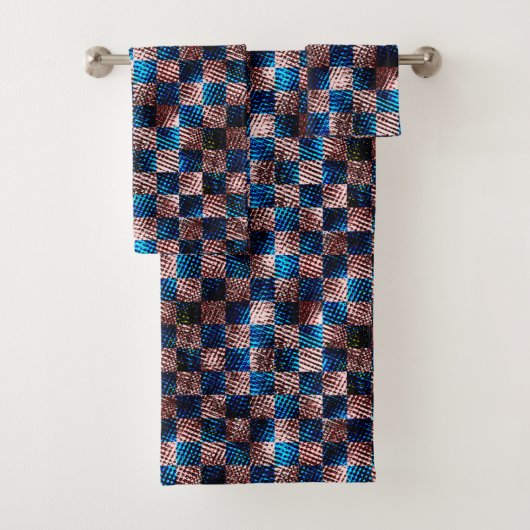 Rustikales Schach in Form von Kratzern Badhandtuch Set (Insitu)