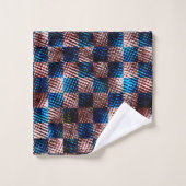 Rustikales Schach in Form von Kratzern Badhandtuch Set (Waschlappen)