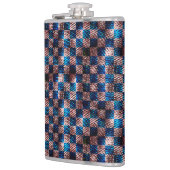 Rustikales Schach in Form von Kratzern Flachmann (Links)