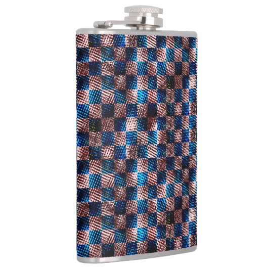 Rustikales Schach in Form von Kratzern Flachmann (Rechts)