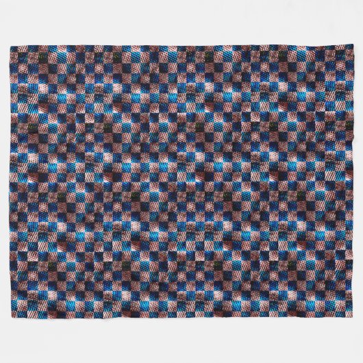 Rustikales Schach in Form von Kratzern Fleecedecke (Vorderseite (Horizontal))