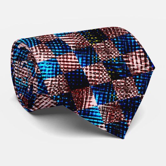 Rustikales Schach in Form von Kratzern Krawatte (Gerollt)