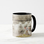 Rustikales Schaf Baby Lamm Jute Tasse (VorderseiteRechts)