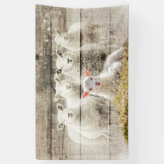 Rustikales Schafspuppel Banner (Vertikal)