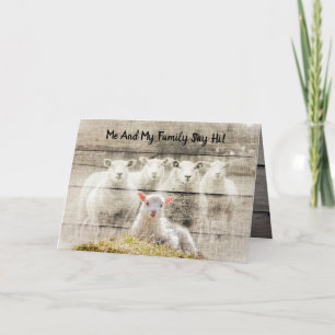 Rustikales Schafspuppel Karte