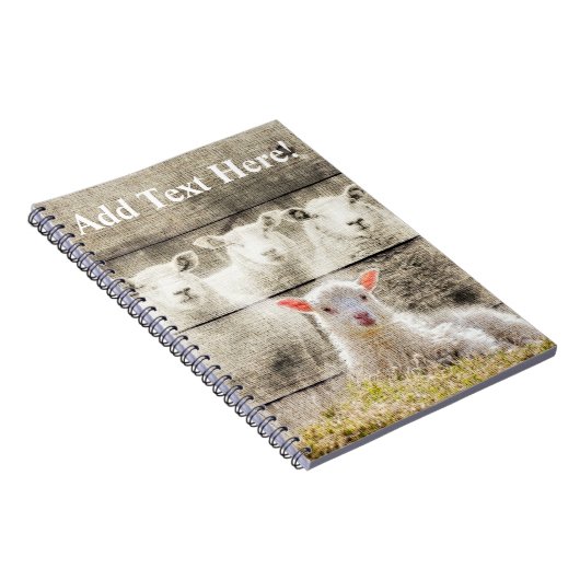 Rustikales Schafspuppel Notizblock (Rechte Seite)