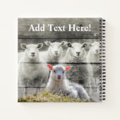 Rustikales Schafspuppel Notizblock (Rückseite)