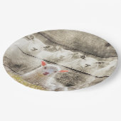 Rustikales Schafspuppel Pappteller (Schrägansicht)