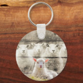 Rustikales Schafspuppel Schlüsselanhänger (Vorderseite)