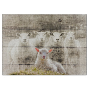 Rustikales Schafspuppel Schneidebrett