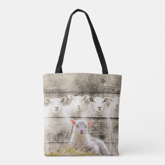 Rustikales Schafspuppel Tasche (Rückseite)