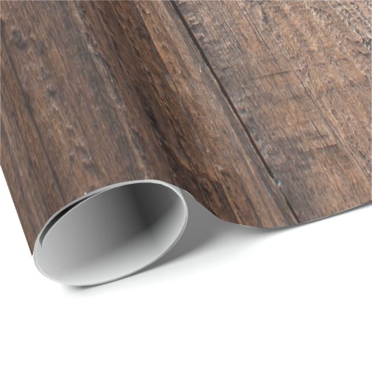 Rustikales Scheunen-Holz Geschenkpapier (Rolleneckpunkt)