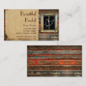Rustikales Scheunen-Holz mit Visitenkarte (Vorne/Hinten)