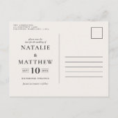 Rustikales Scheunenbauernhaus Herbst Elegante Hoch Ankündigungspostkarte (Rückseite)